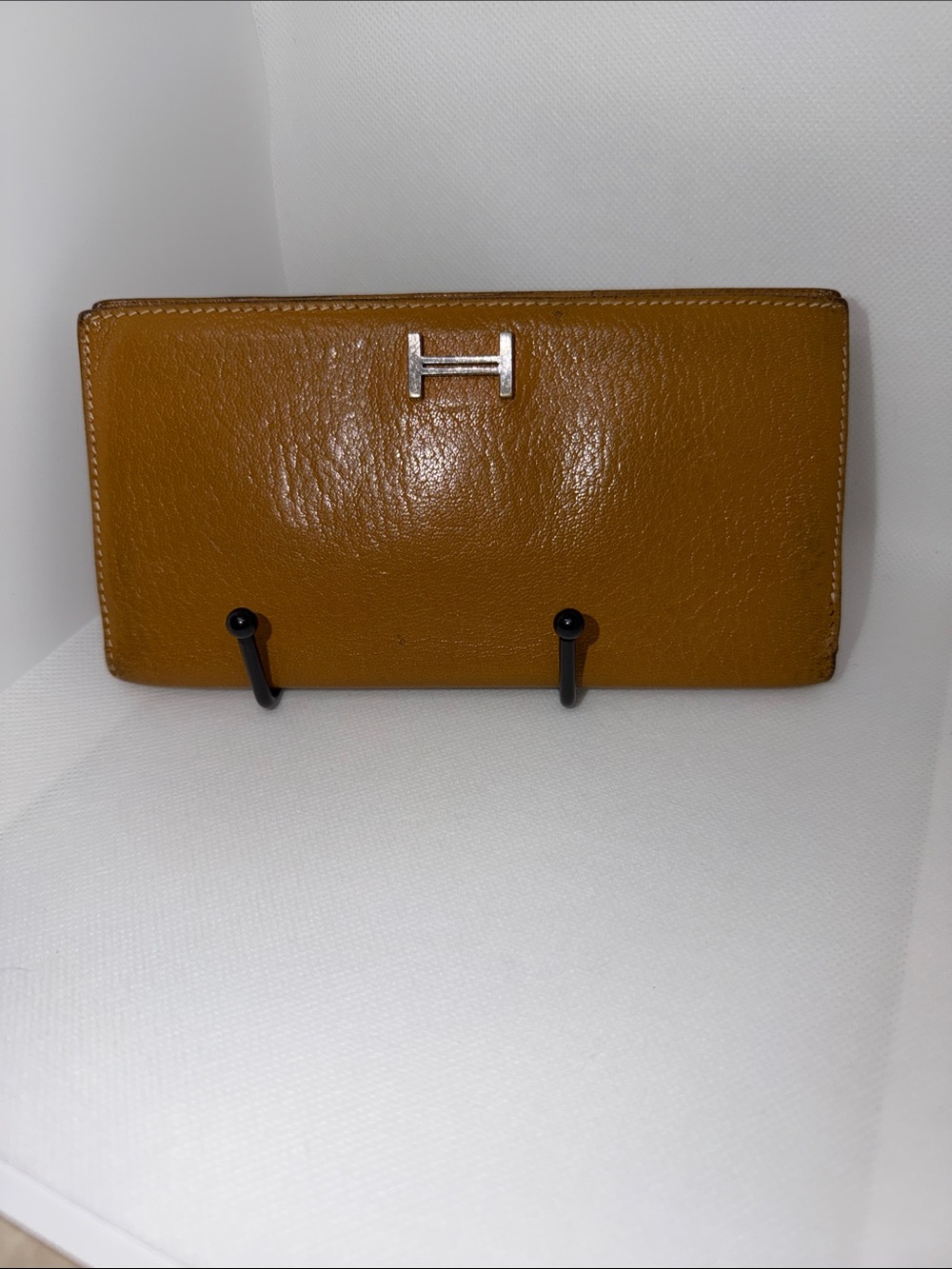 Hermes Bearn vintage brown wallet
